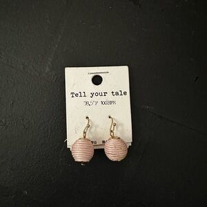 Pink Beaded Drop Earrings
